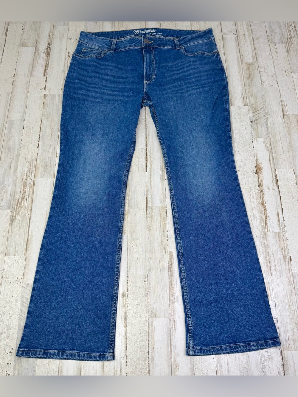 Wrangler Jeans Womens 35x32 (38x32) Blue Bootcut Western Cowgirl